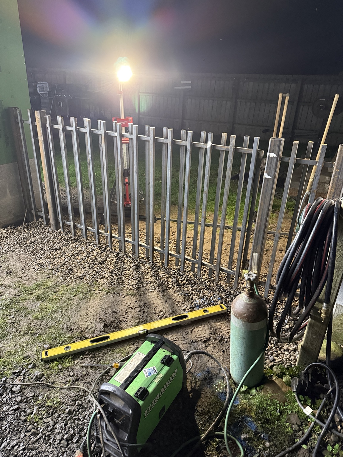 Custom steel fabrication in progress