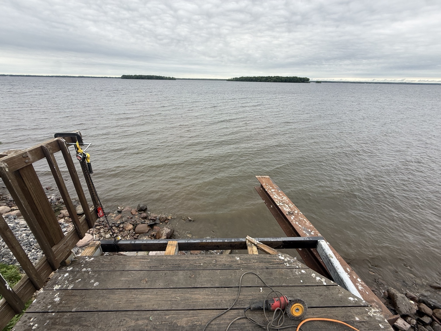 Waterfront structural steel repair